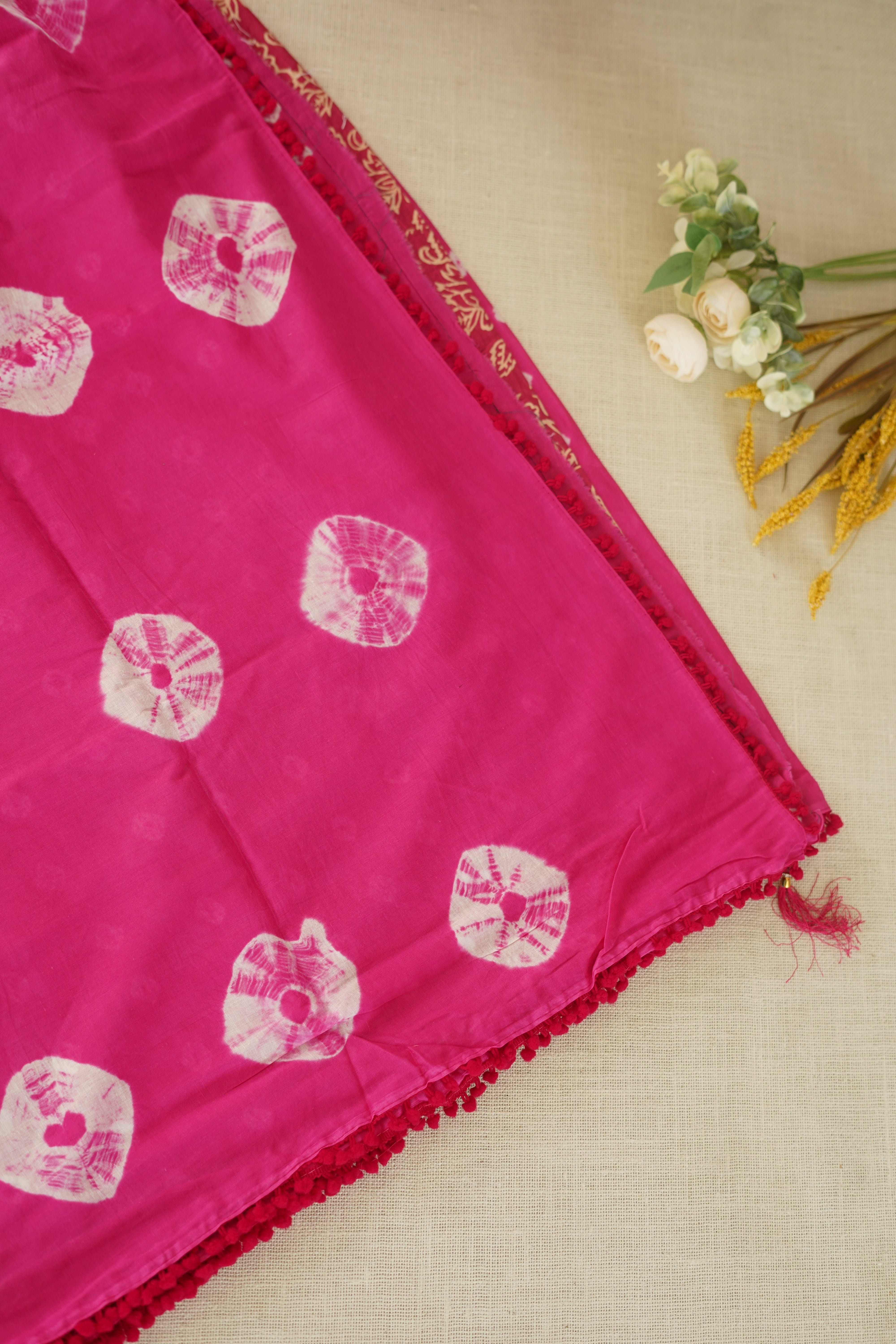 Dashing Pink Chettinad Cotton Saree