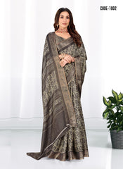 Zari weaves Jacquard border Moda zari silk saree with blouse for women