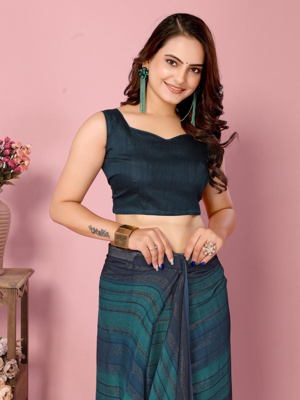 Soft Nylon georgette 1 Minute Ready to wear Saree