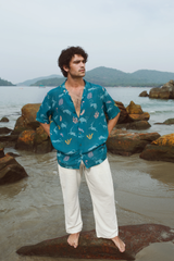 Men’s Fancy Printed Cuban Collar Shirt for Men | Stylish Rayon Casual Partywear Shirt
