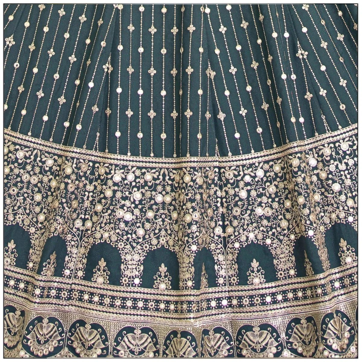 Light Green sequins embroidery Wedding Lehenga Choli