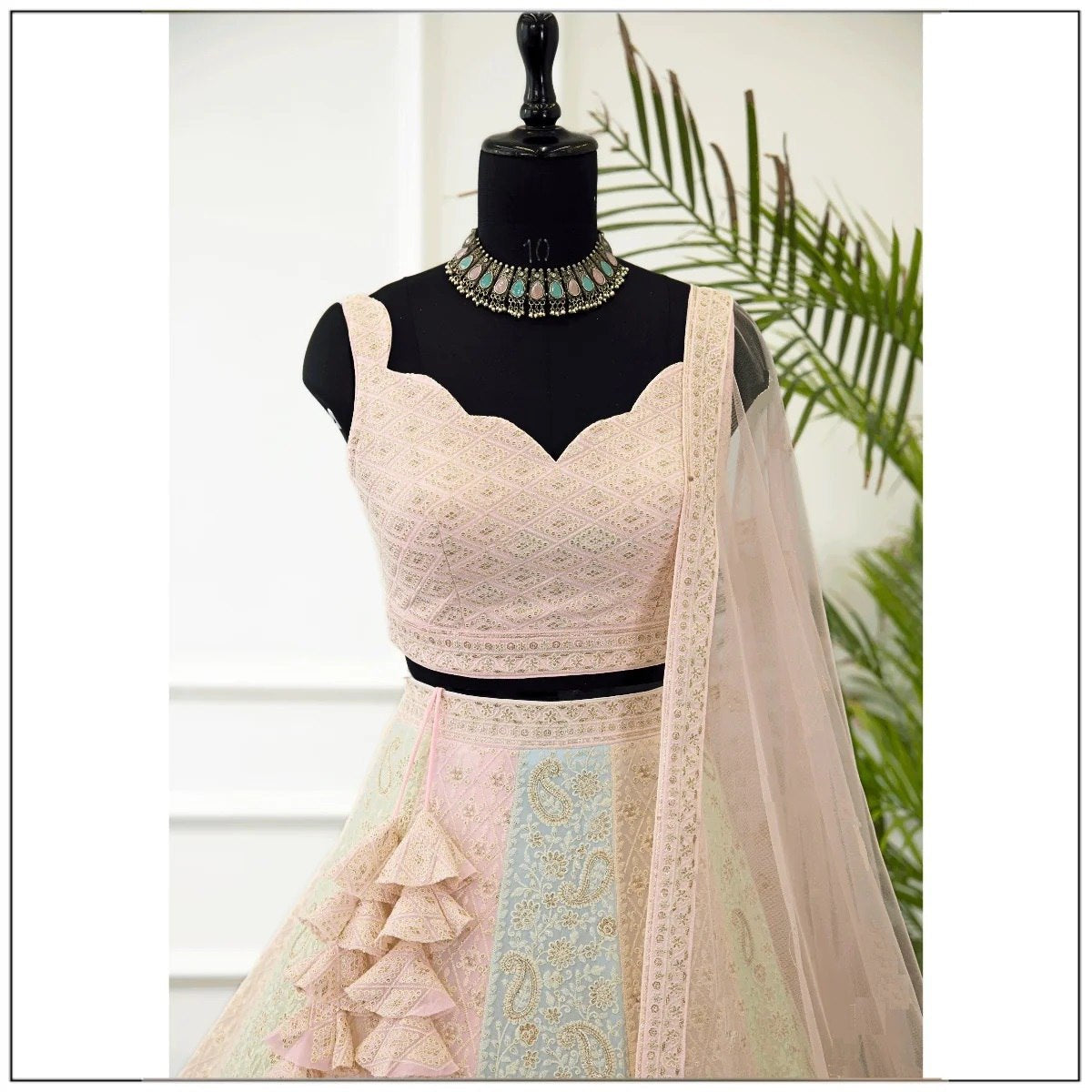 Multicolor Sequins Embroidery Wedding Lehenga Choli