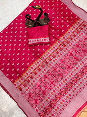 Latest 4 color soft silk woven jacquard saree