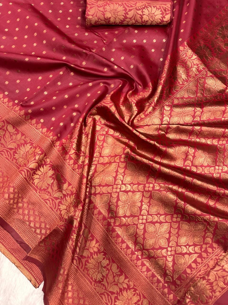 Trending colors of weaving silk saree
