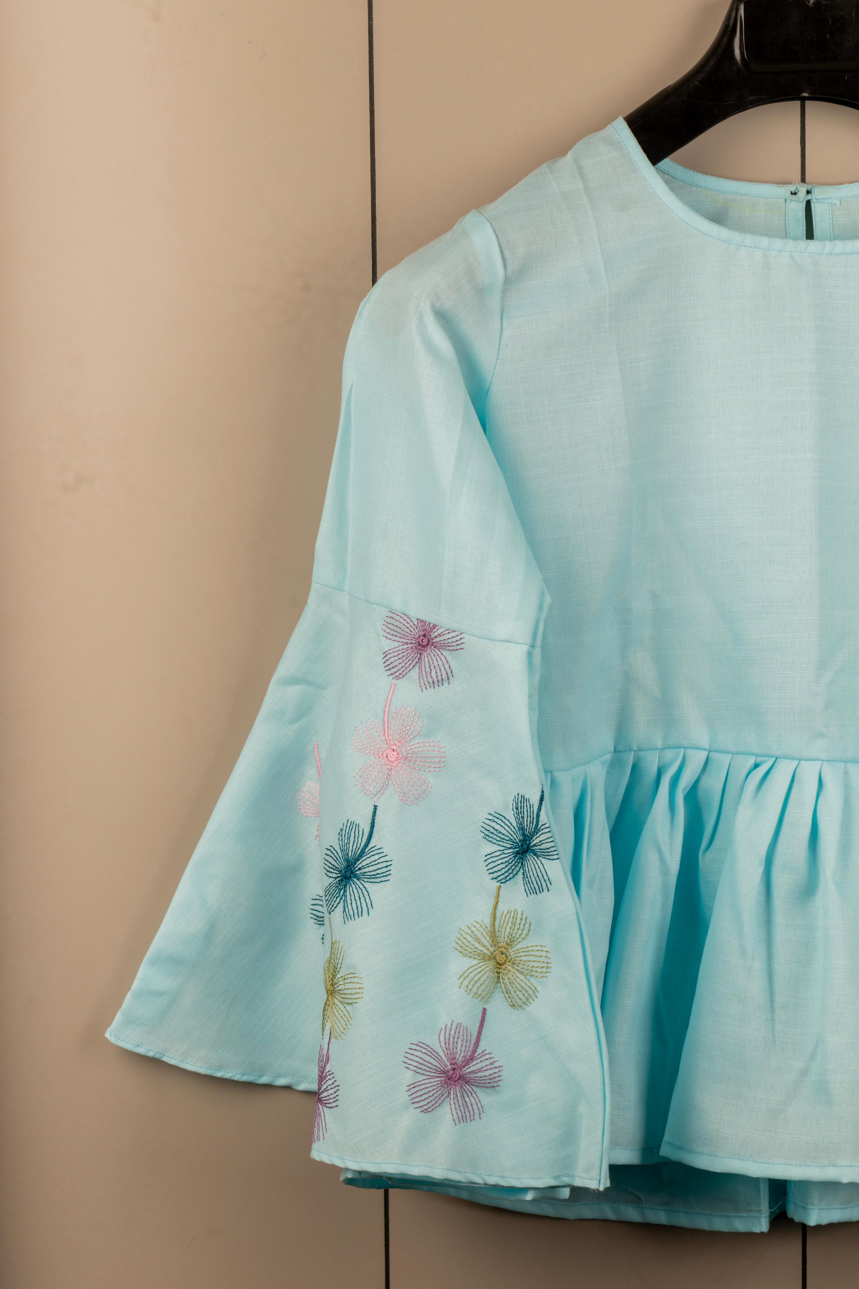 C05 Classy Graceful Women’s Tops & Tunics – Solid Cotton Blend | Elegant 3/4 Sleeve Casual & Office Wear Malaysia 2025