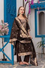 COFFEE  COLOURED TREDITIONAL WEAR  KURTA SET