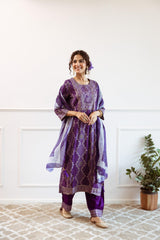 RASHMI PULPLE COLOURED TREDITIONAL WEAR KURTA SET