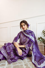 RASHMI PULPLE COLOURED TREDITIONAL WEAR KURTA SET
