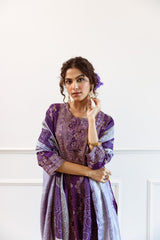 RASHMI PULPLE COLOURED TREDITIONAL WEAR KURTA SET