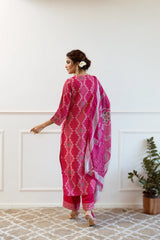 RASHMI PINK   COLOURED TREDITIONAL WEAR KURTA SET