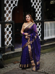 THE COTTON SILK MADE UP OF SILK THREADS WOVEN USING