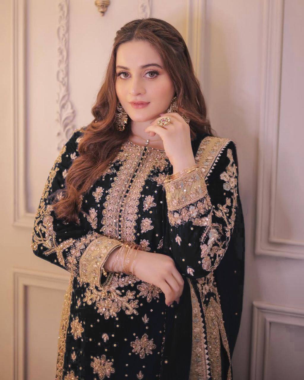 Elegant Black Embroidered Designer Set | Heavy Georgette Sequence & Rivet Moti Work | Ready to Wear Premium Ethnic Suit