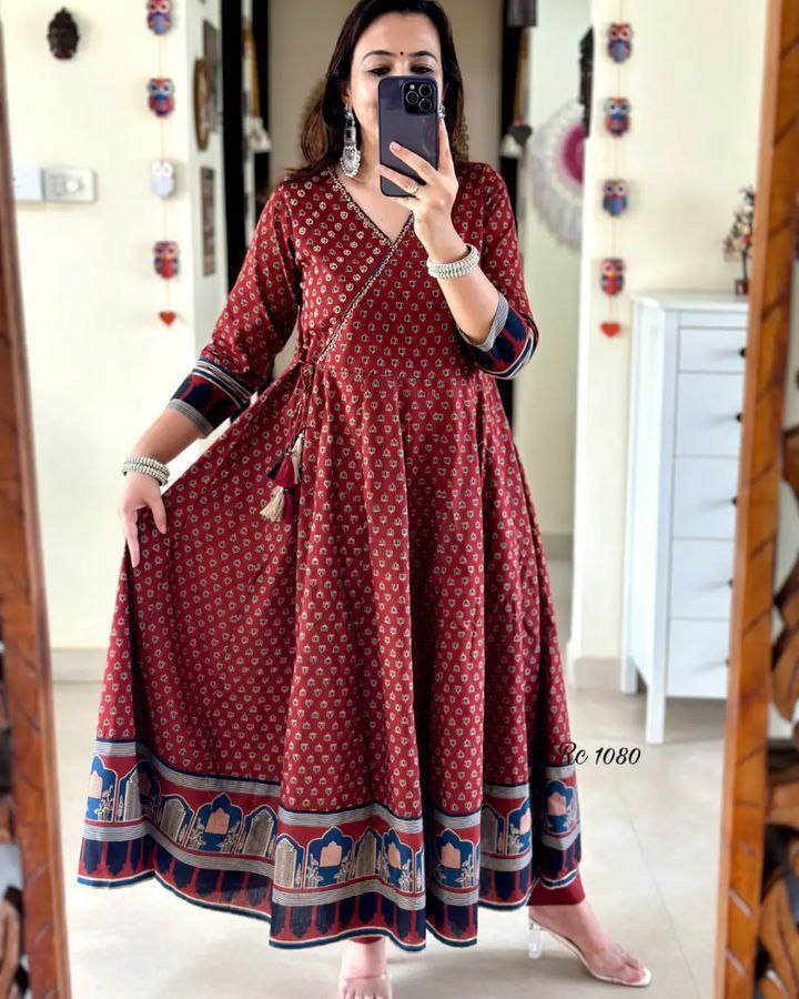 Cotton Anaarkali 3pis dress