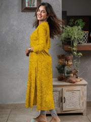 Cotton Printed Kurti with Back Zip | Sizes S-3XL |