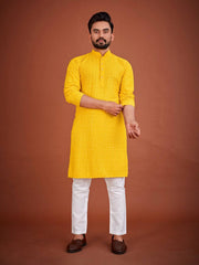 LAKHNAWI WORK KURTA FOR MEN'S
