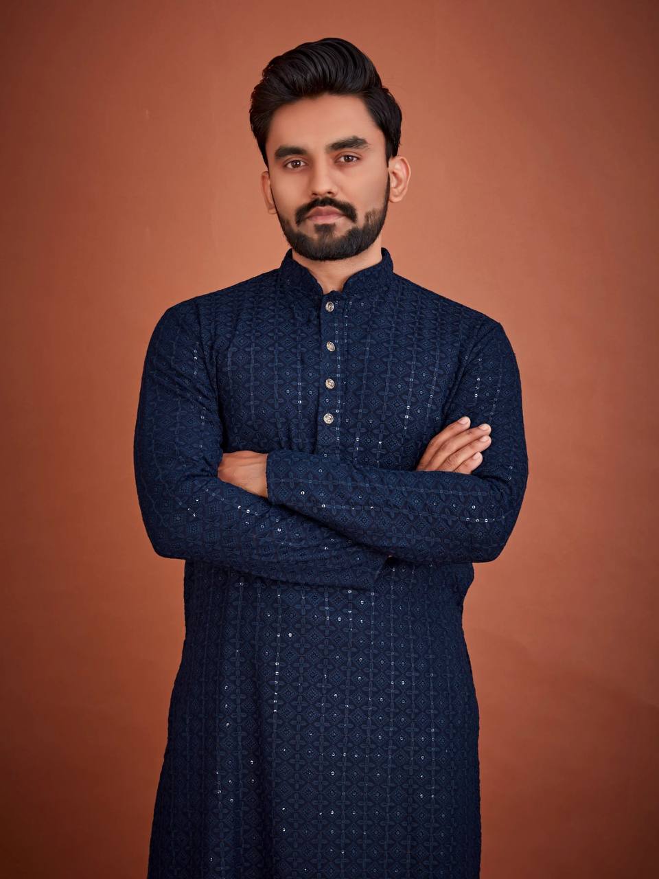 LAKHNAWI WORK KURTA FOR MEN'S