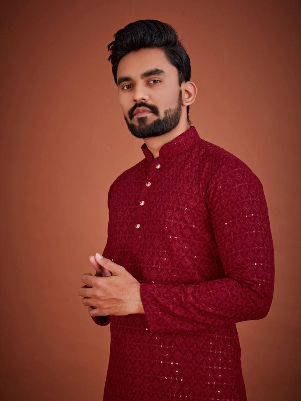 LAKHNAWI WORK KURTA FOR MEN'S