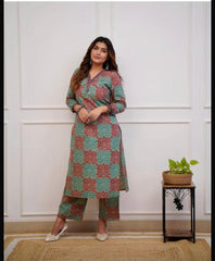 Designer fine cotton co-ord set