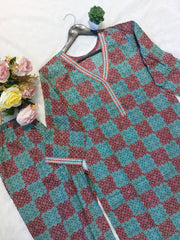 Designer fine cotton co-ord set