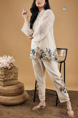 Embroidery top and palazzo Co-Ord set