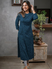 Cotton Printed Kurti with Back Zip | Sizes S-3XL |