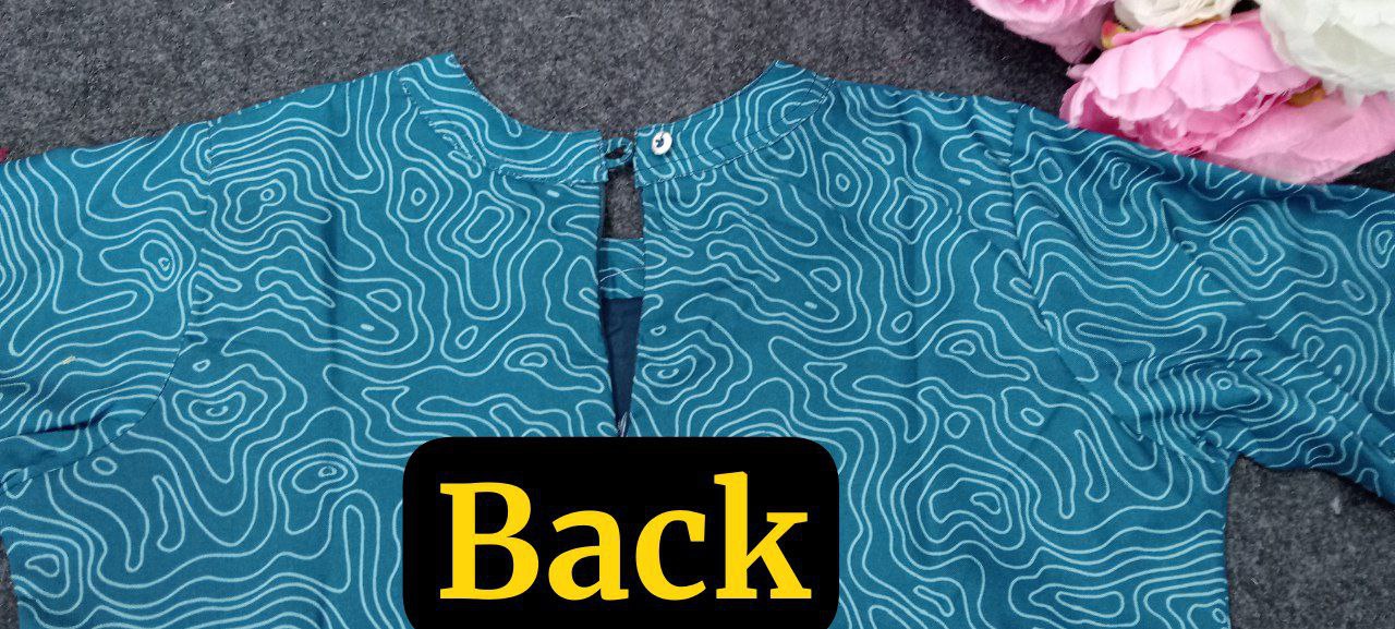 Cotton Printed Kurti with Back Zip | Sizes S-3XL |