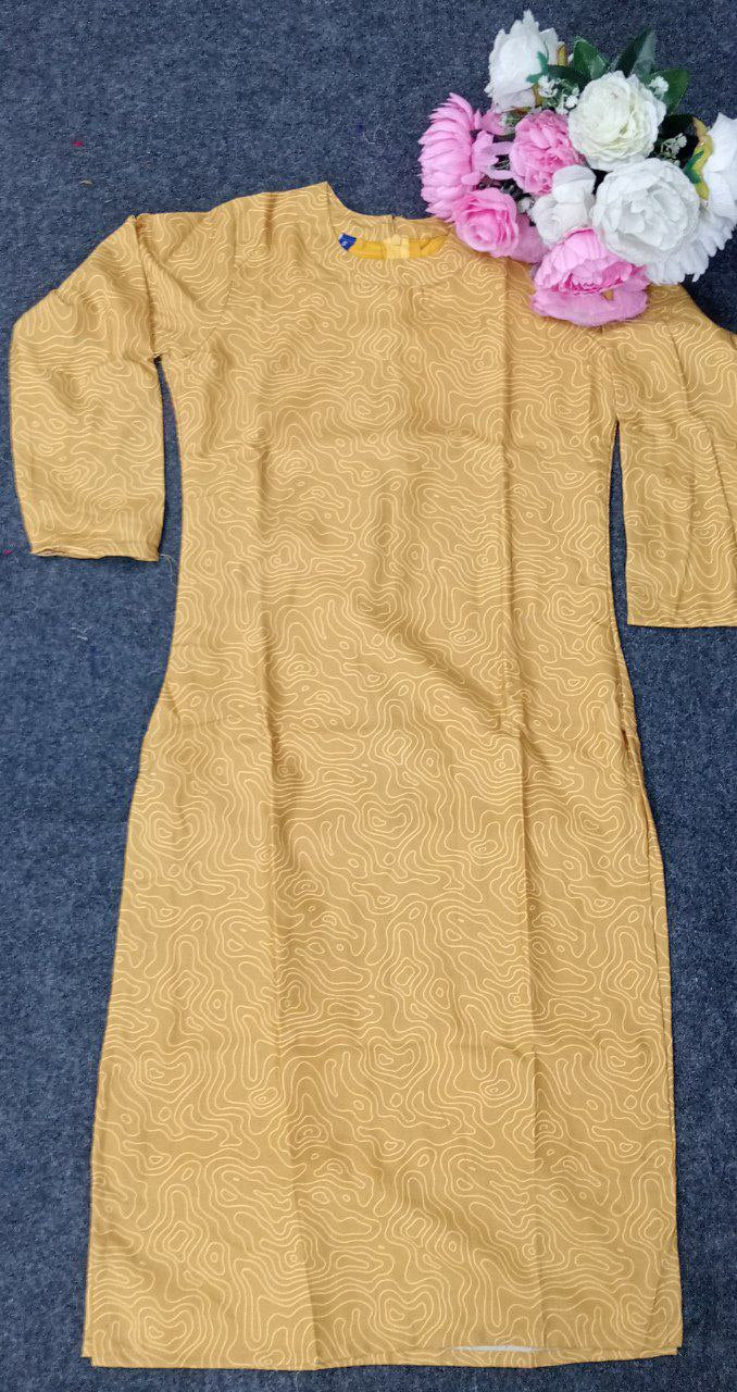 Cotton Printed Kurti with Back Zip | Sizes S-3XL |
