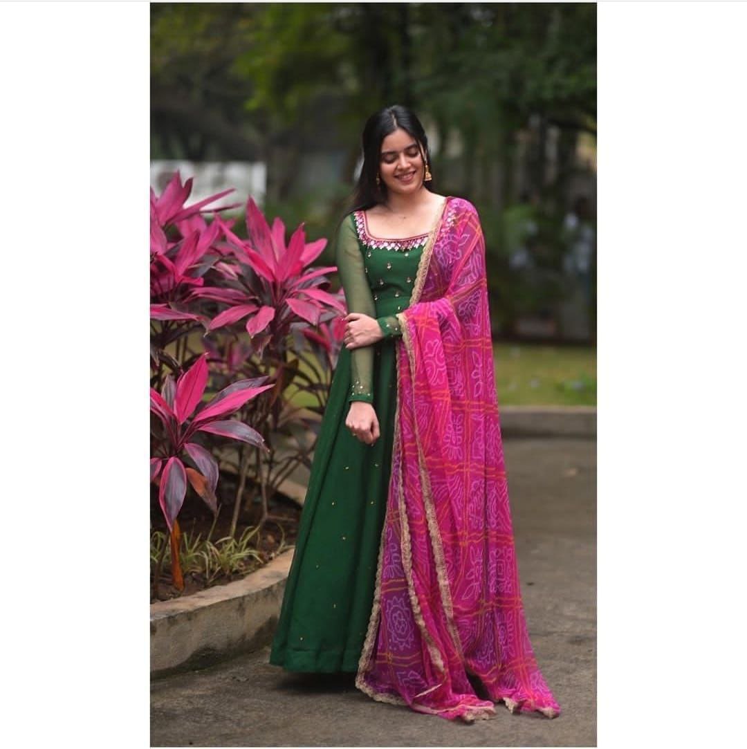 Georgette Anrkali dress