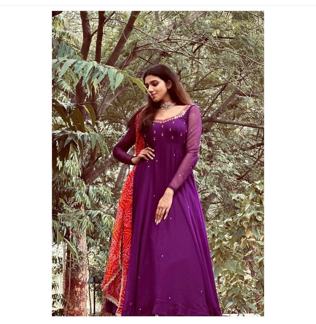 Georgette Anrkali dress
