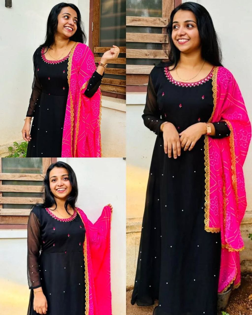 Georgette Anrkali dress