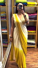 Ready To Wear Saree With Real Mirror Work