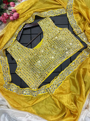 Ready To Wear Saree With Real Mirror Work