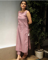 Sleeve Less Kurti Pent Set