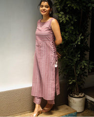 Sleeve Less Kurti Pent Set