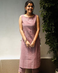 Sleeve Less Kurti Pent Set