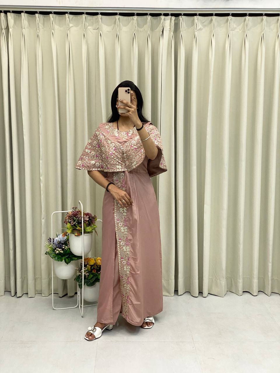 FOIL PAPER WORK GOWN