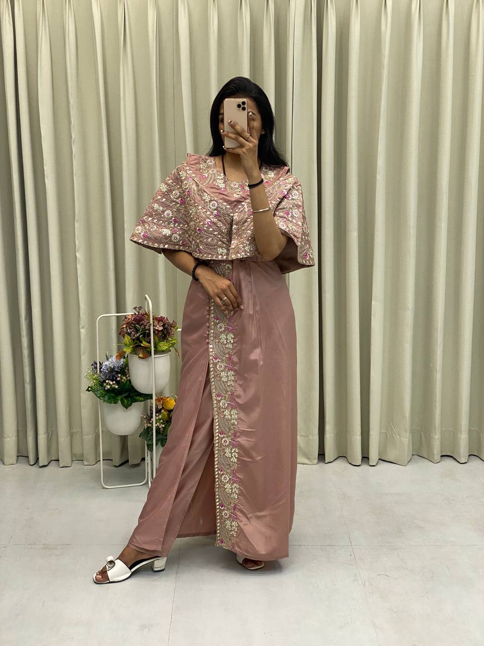 FOIL PAPER WORK GOWN