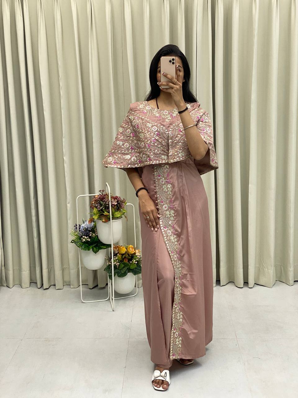 FOIL PAPER WORK GOWN