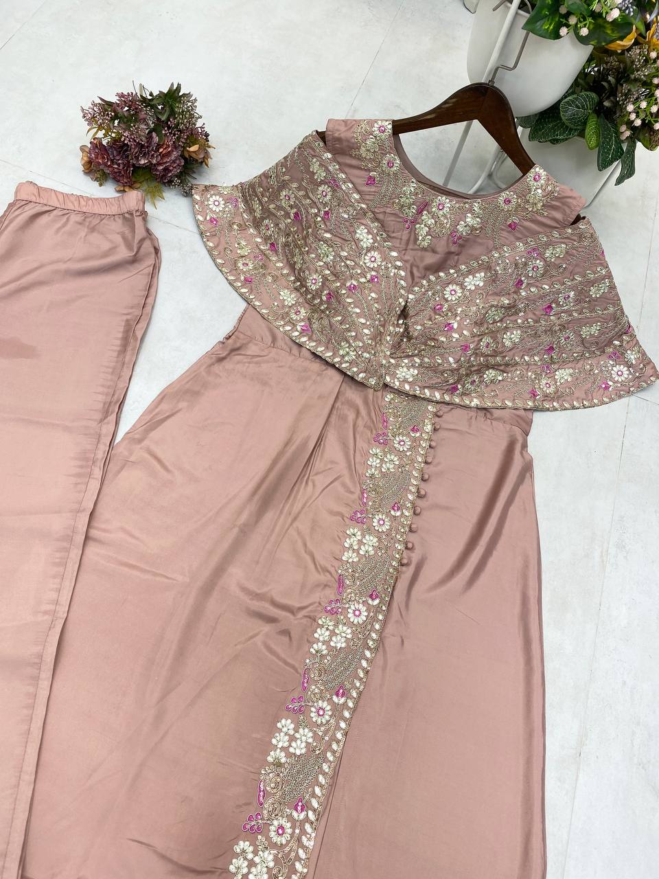 FOIL PAPER WORK GOWN