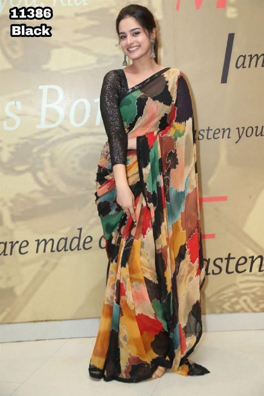 Pure georgette saree
