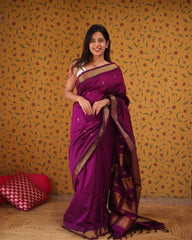 Art Silk Jacquard Border Saree