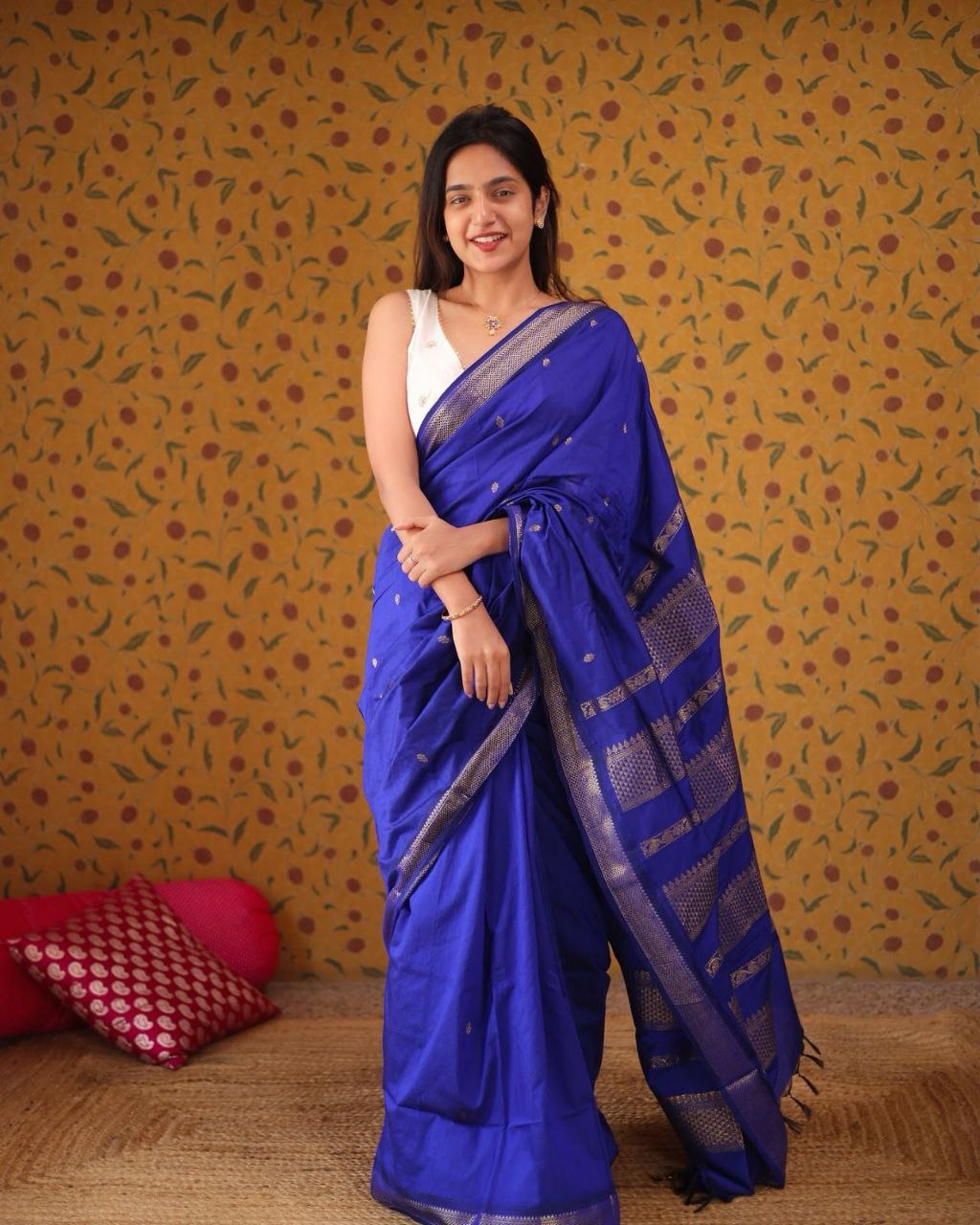 Art Silk Jacquard Border Saree
