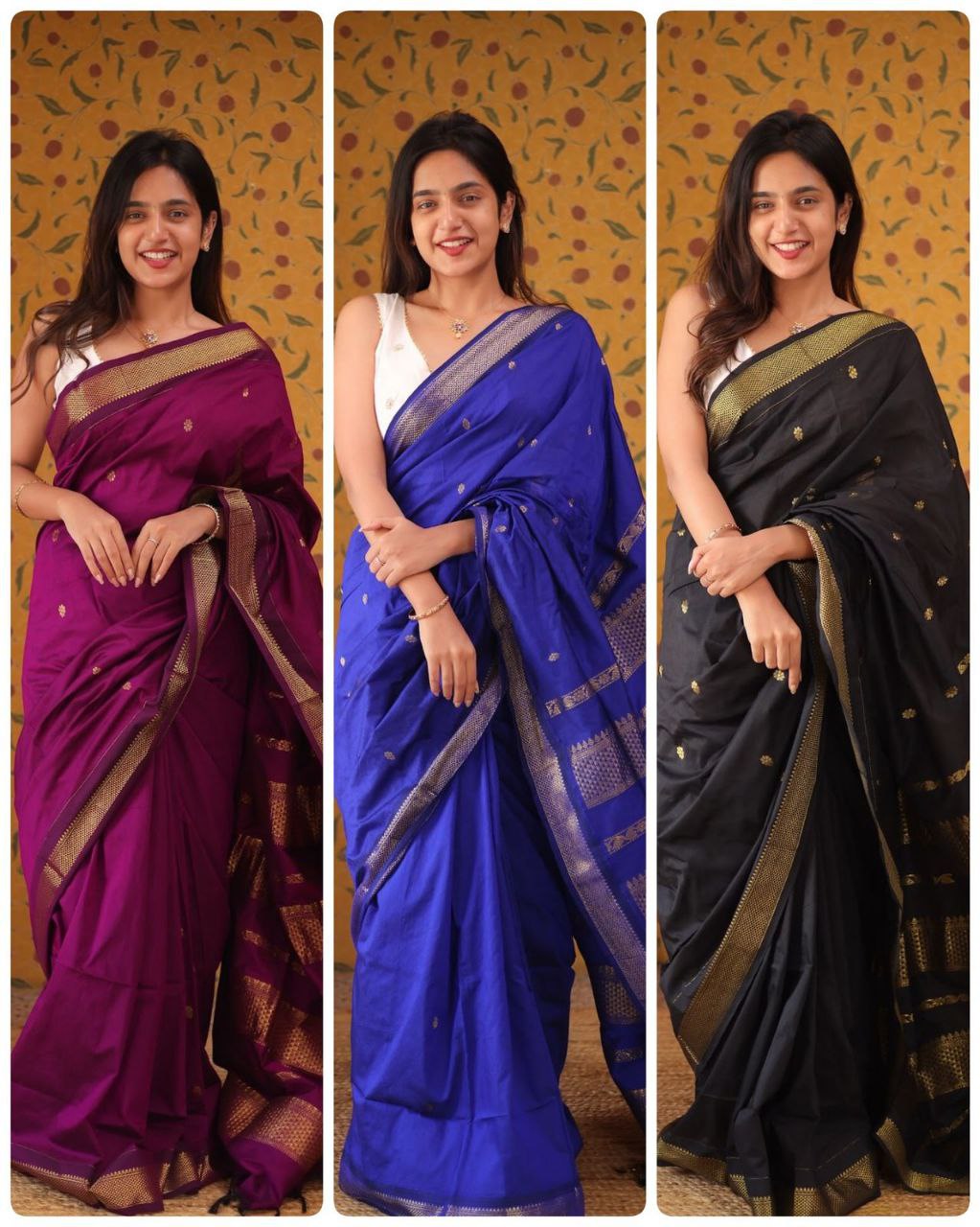 Art Silk Jacquard Border Saree