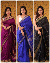 Art Silk Jacquard Border Saree