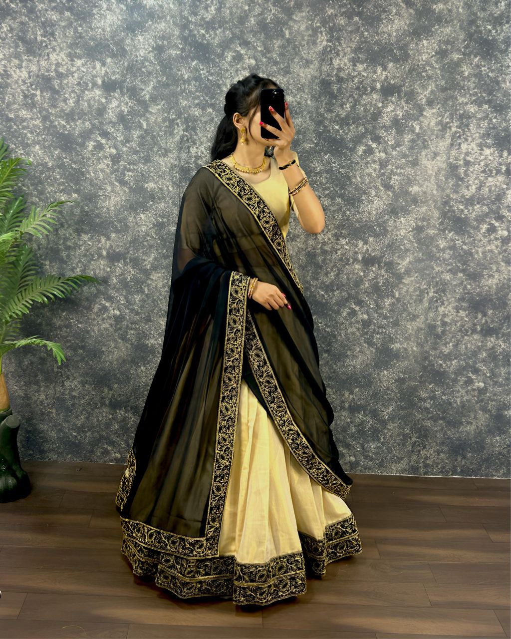Tissue Cotton lehenga choli