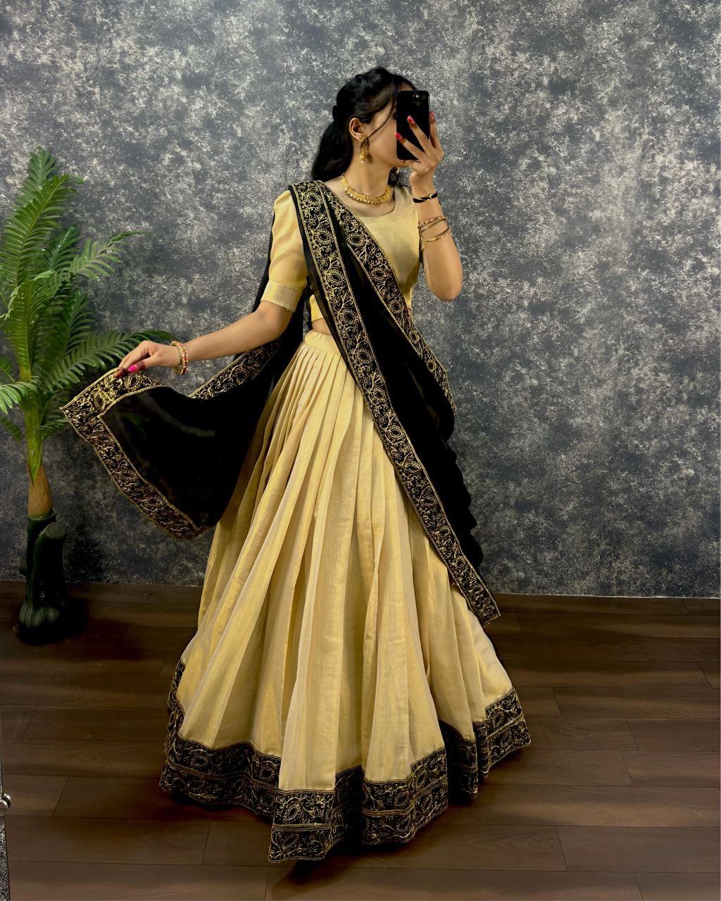 Tissue Cotton lehenga choli