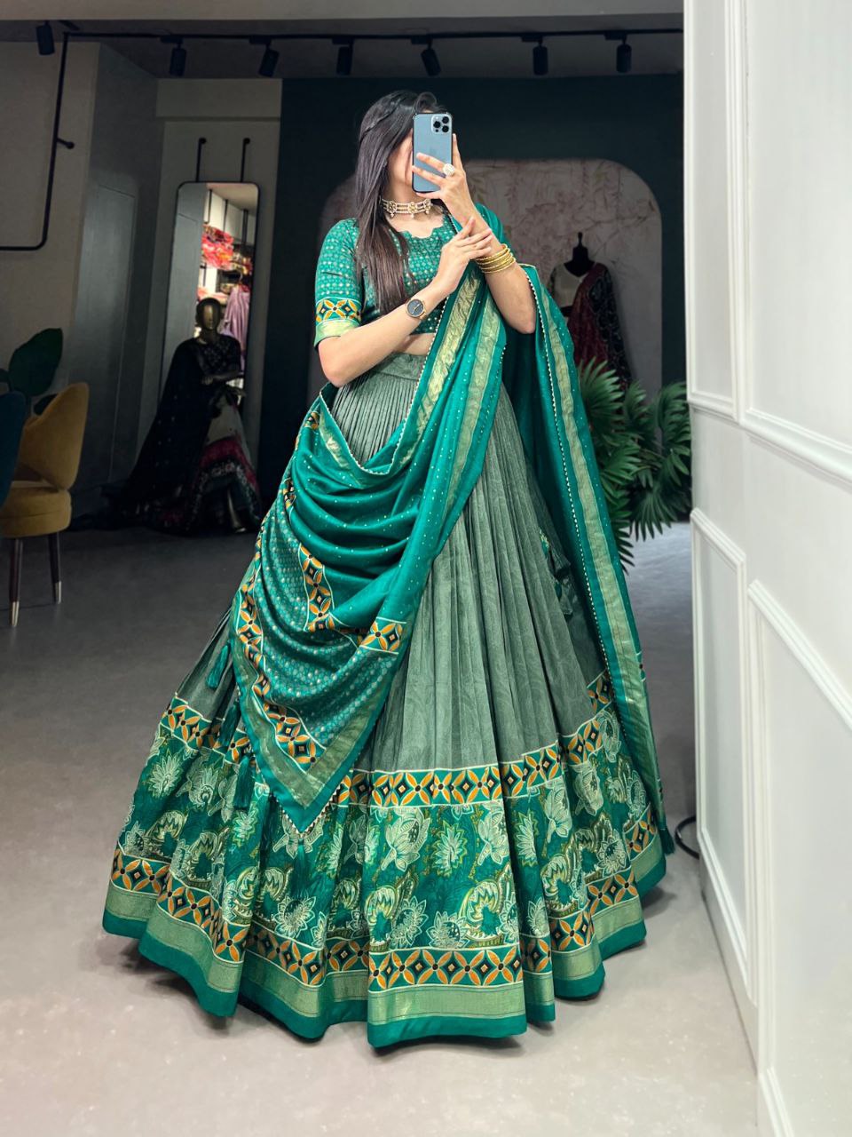 Floral Print lehenga