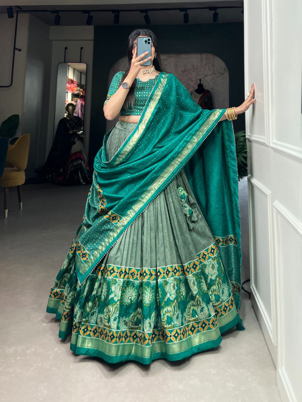 Floral Print lehenga