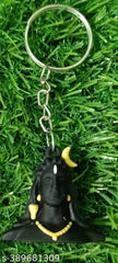 Lord Shiva &amp; Adiyogi Mahadev Black Rubber Keychain &amp; Keyring
