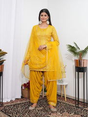 Trendy Georgette Patiyala Suit Set  | Designer Embroidery Sequins Work | Ready to Wear Women’s Ethnic Wear